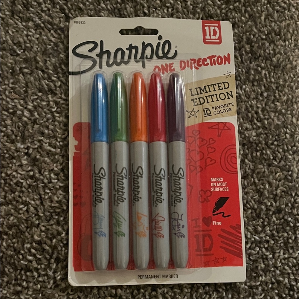 One Direction Limited Edition Permanent Markers - Multicolor Pack